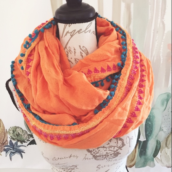 Michael Stars Accessories - Michael Stars NWT Orange Infinity Scarf